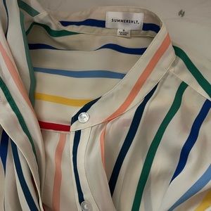 Summersalt Rainbow Stripe Coverup NWT